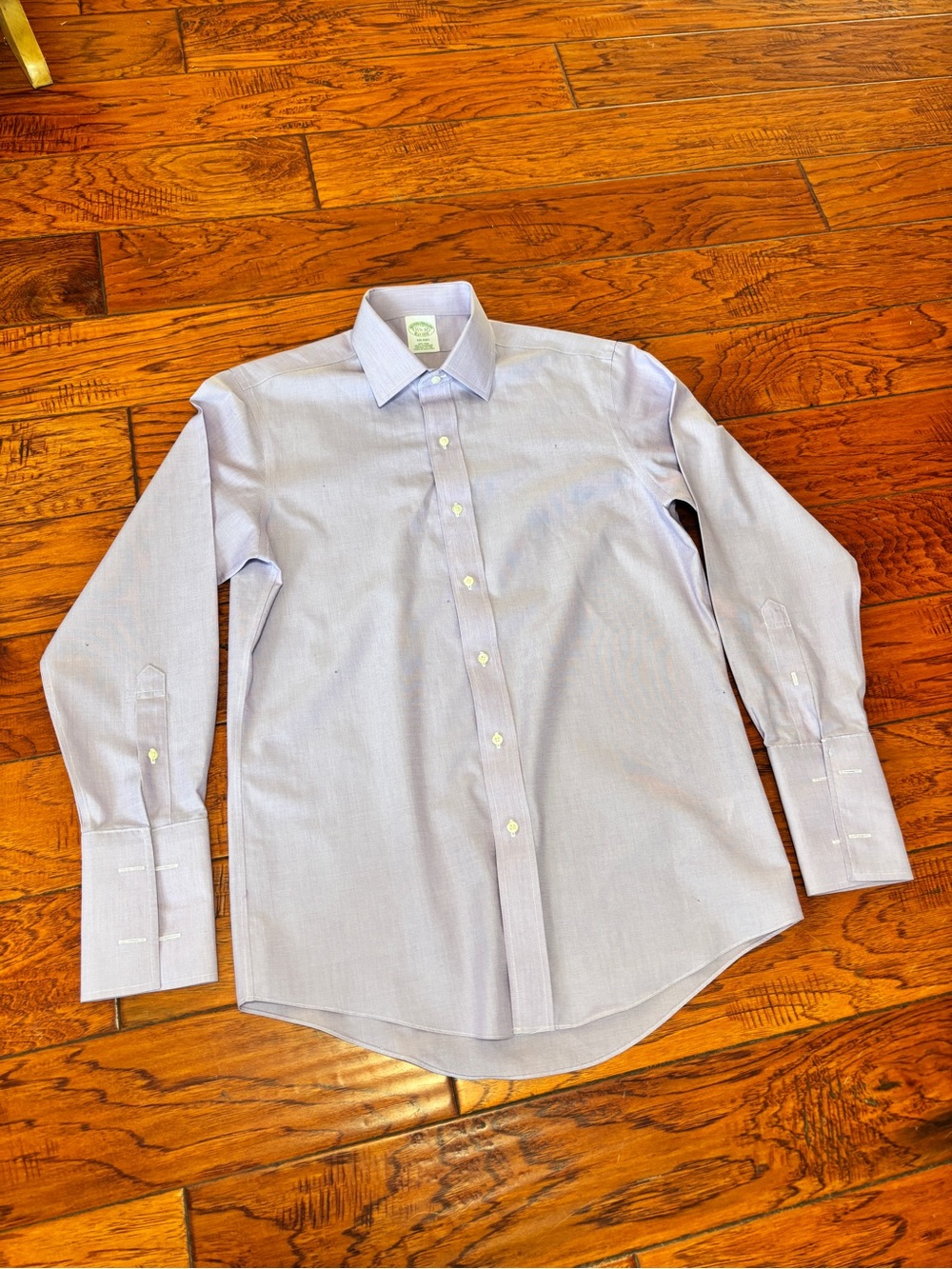 Brooks Brothers Milano Men's Light Blue Dress Shirt - Spread Collar